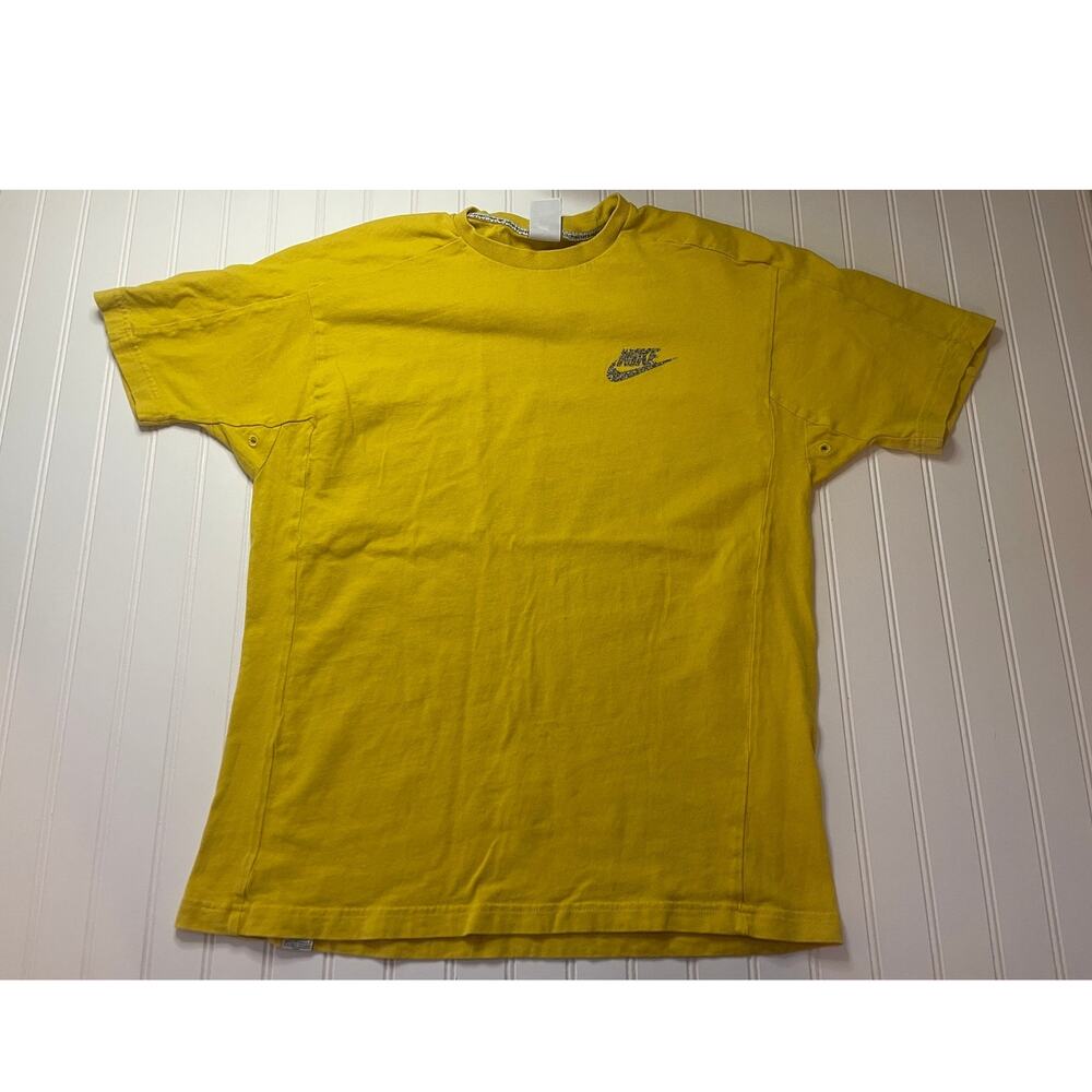 Nike Sportswear Revival‎ Short Sleeve T Shirt Tee Vivid Sulfur Yellow Mens Large